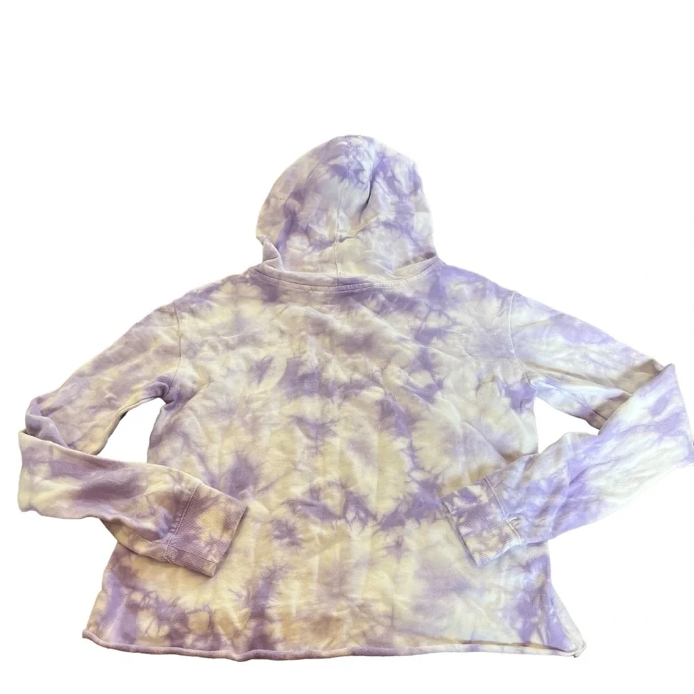 Justice Girls 12/14 Purple White‎ Tie Dye Glitter Sweatshirt Hoodie Pullover